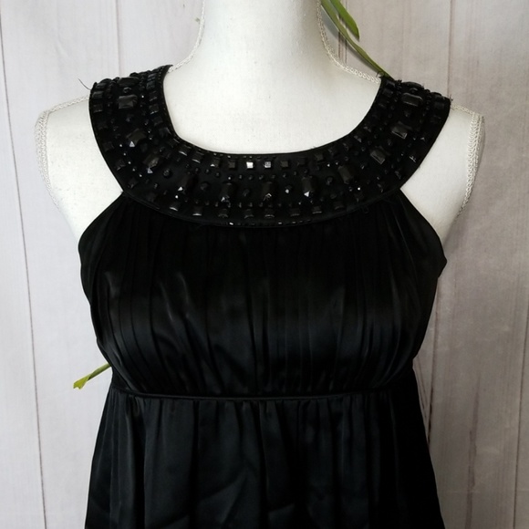 Laundry sz 2 Black Beaded Dress Aline Cocktail - Picture 2 of 8
